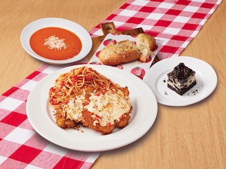 Marios 3 Course Feast!  Marios Chicken Parmigiana
